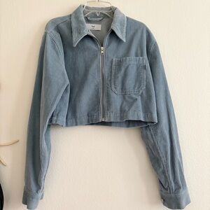 Aritzia Blue Corduroy Jacket